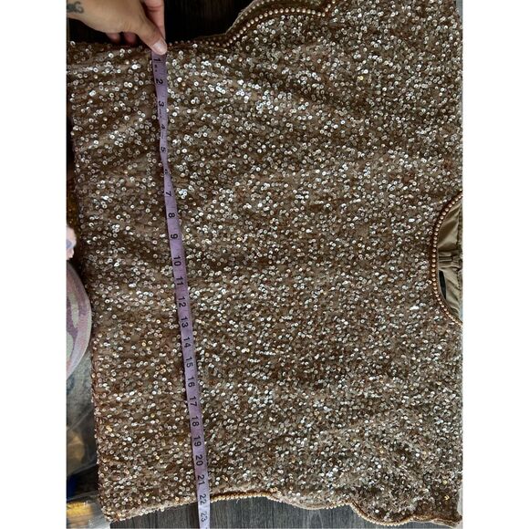 Adrianna Papell Gold Sequin Maxi Dress - Picture 13 of 13